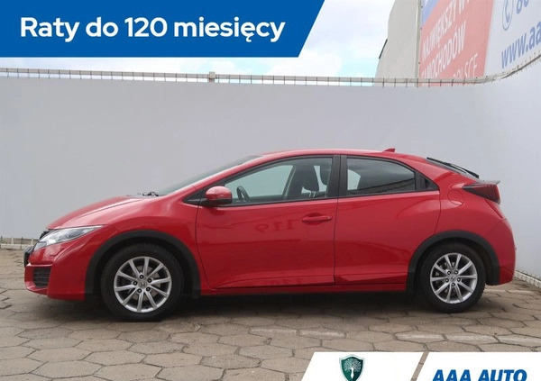 Honda Civic cena 54000 przebieg: 67007, rok produkcji 2015 z Ciężkowice małe 121